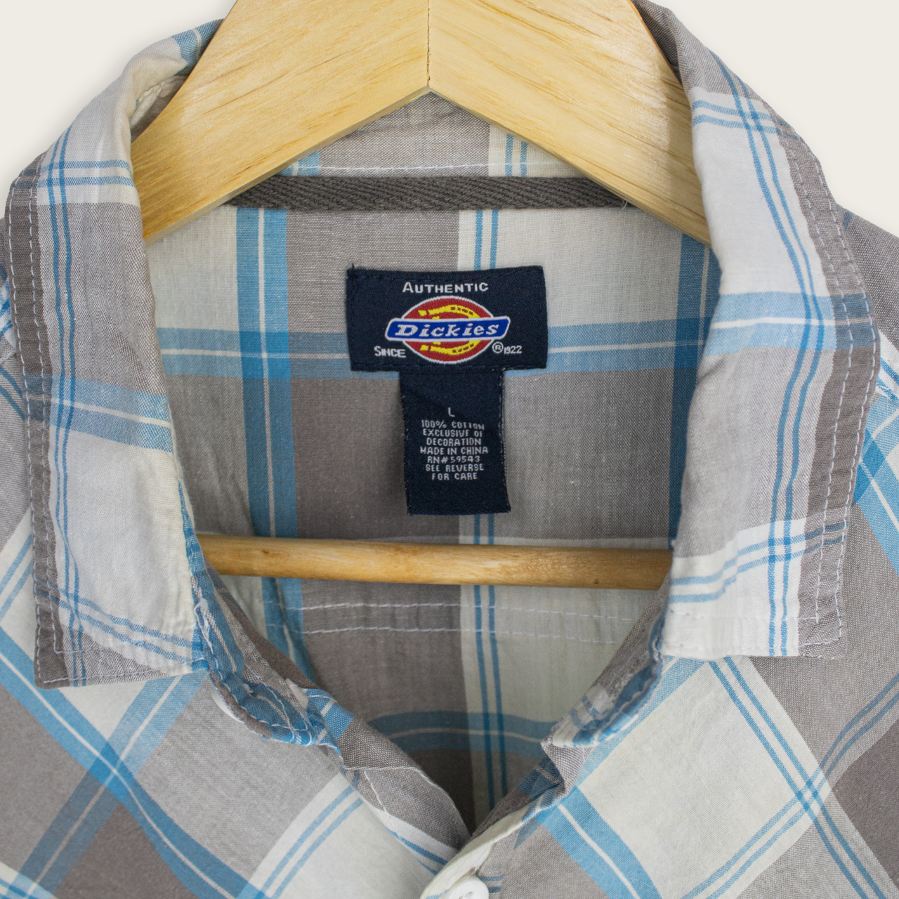 VINTAGE DICKIES BUTTON-UP SHIRT - L