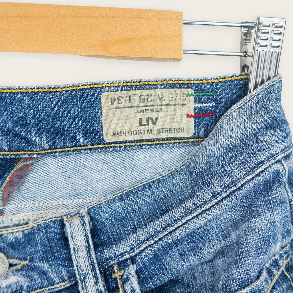Y2K Diesel Denim Mini Shorts - Mid Blue - Size 6