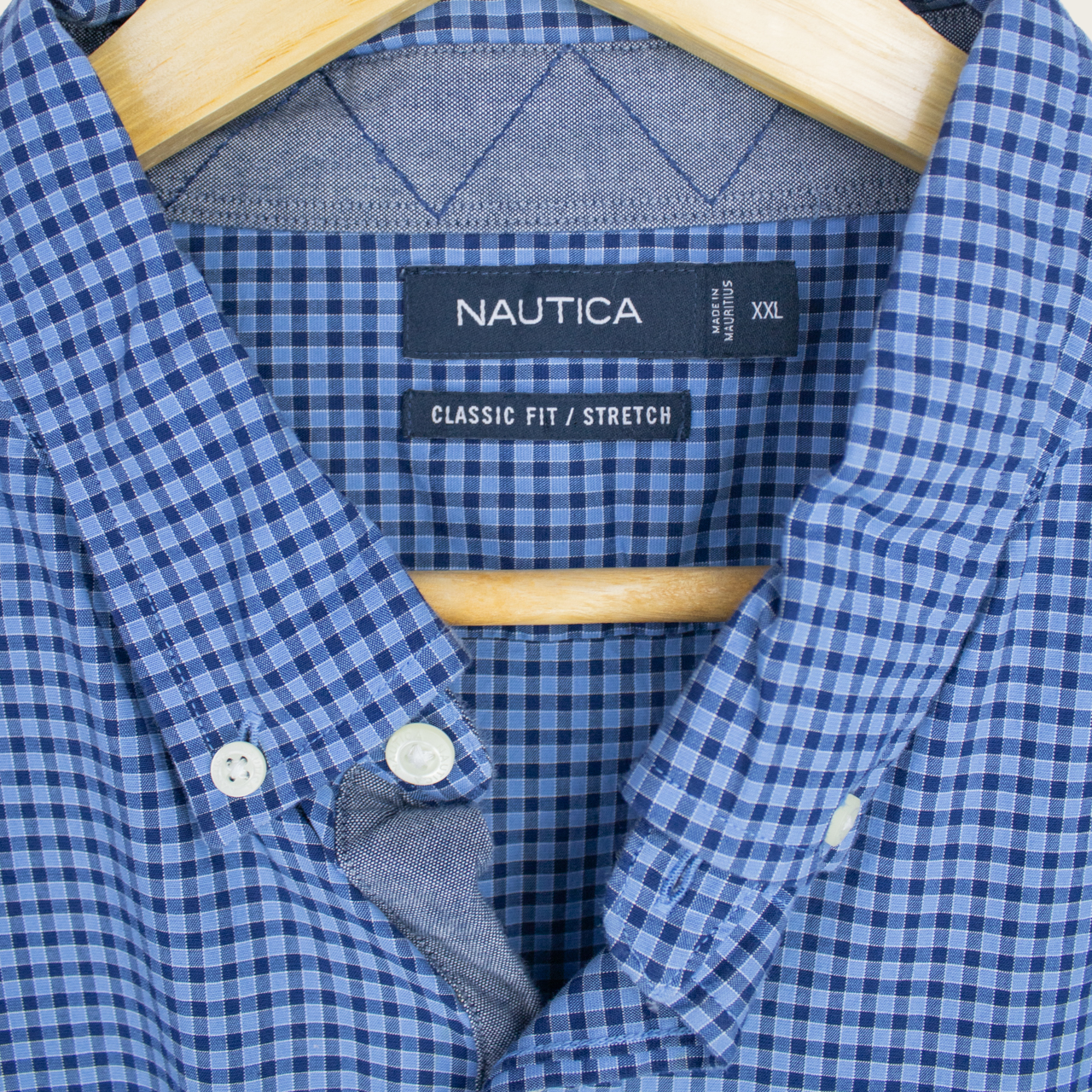 VINTAGE LONG-SLEEVE NAUTICA BUTTON-UP SHIRT - XXL