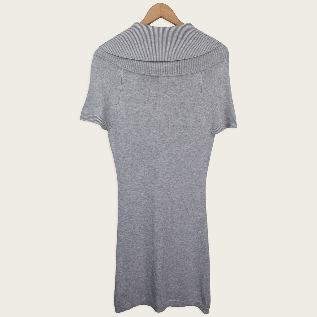 Y2K Events Knit Dress - Cable Knit Grey - Size M
