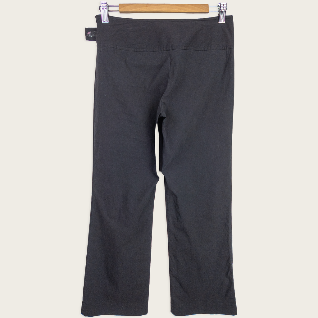 Y2K Events Black Wrap Waist Pants - Minimal Straight Leg - Size 6