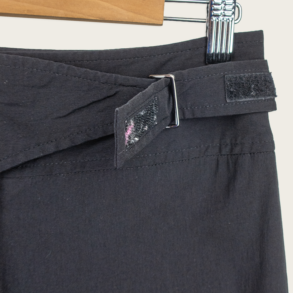 Y2K Events Black Wrap Waist Pants - Minimal Straight Leg - Size 6