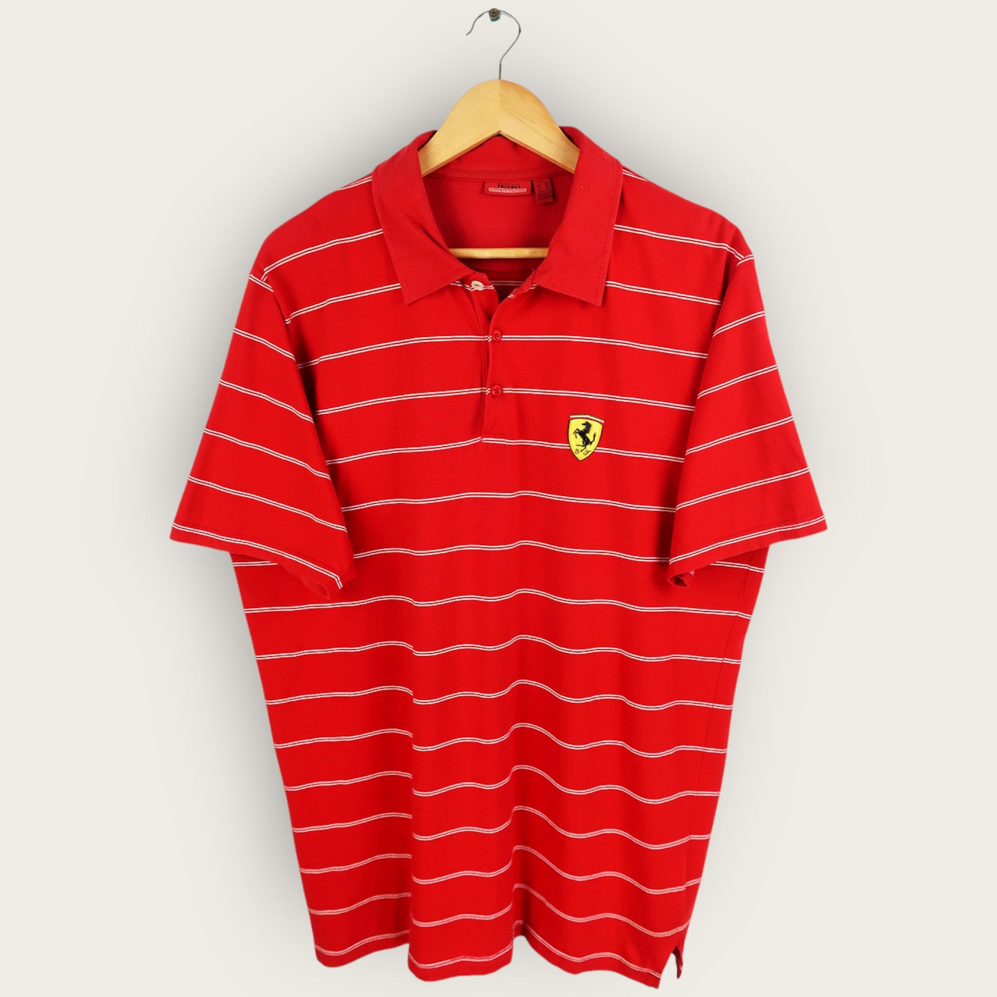 VINTAGE FERRARI POLO SHIRT - L