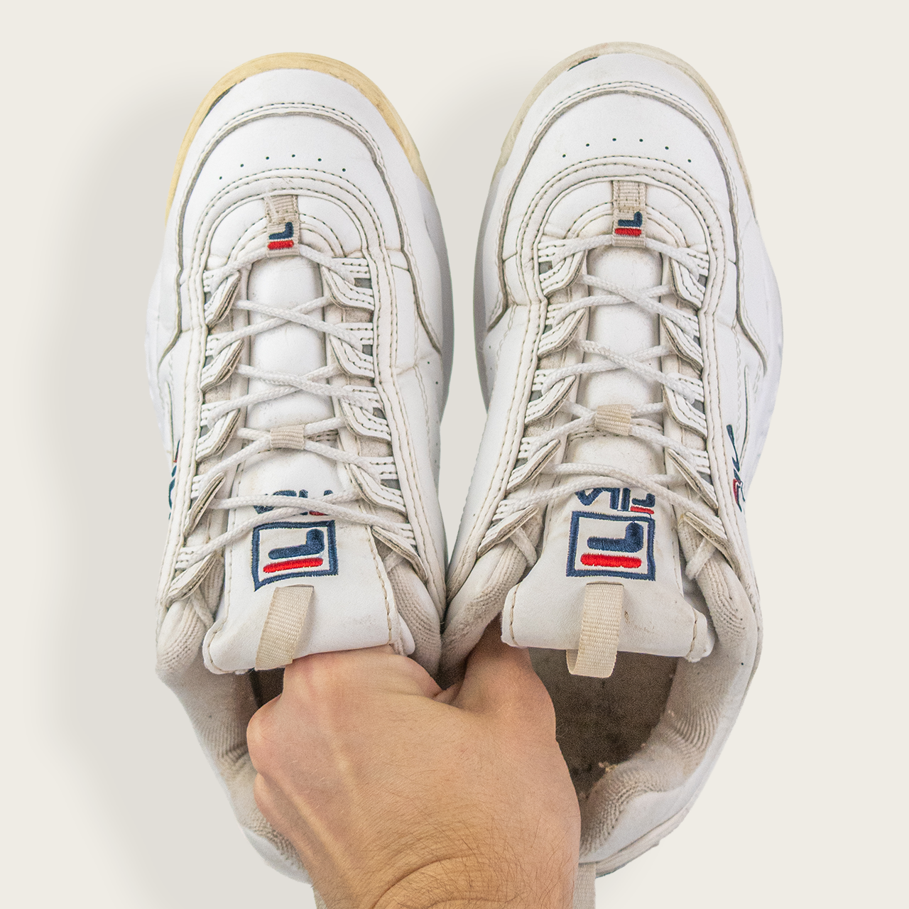 Women's White FILA Disruptor Casual Sneaker - US 8