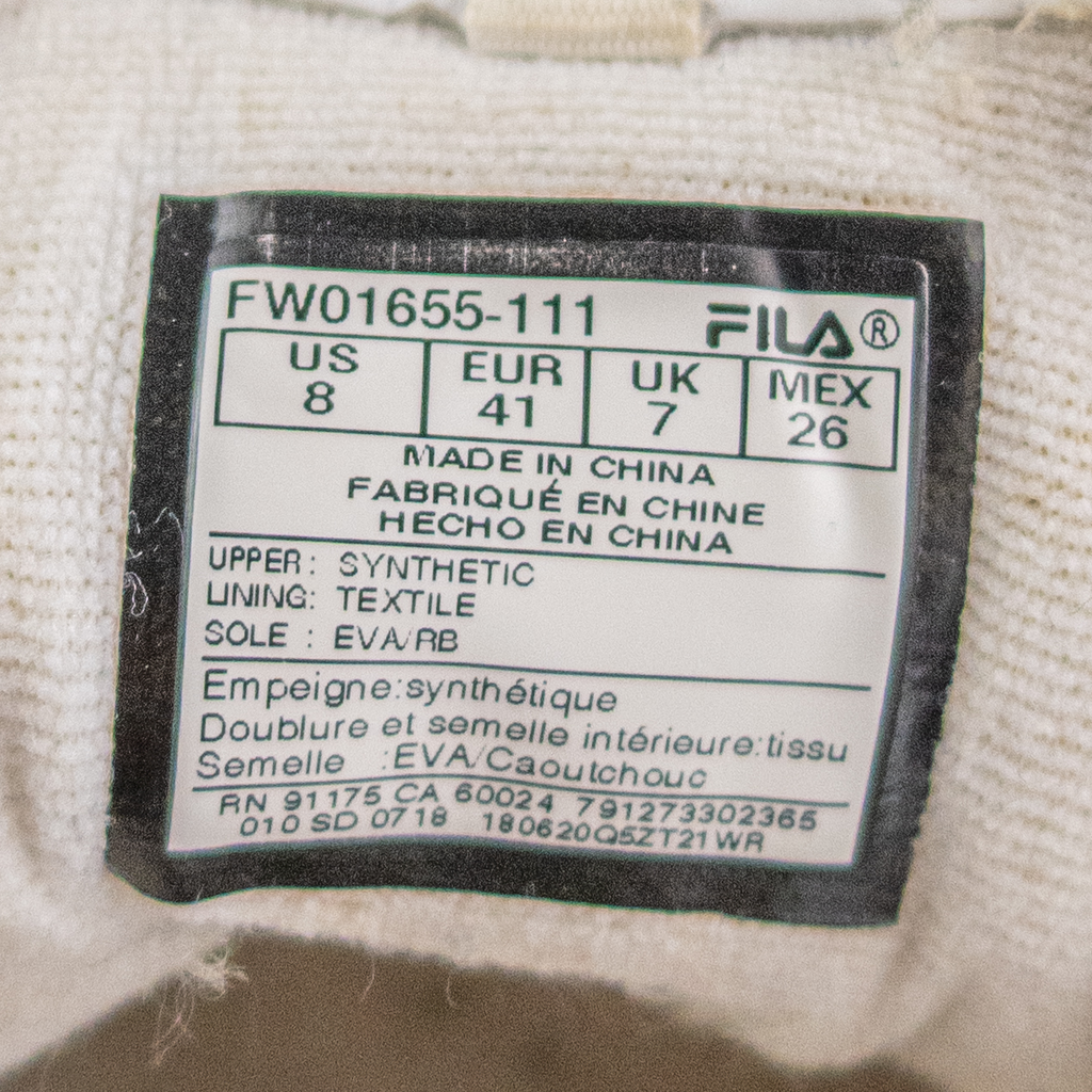 Women's White FILA Disruptor Casual Sneaker - US 8