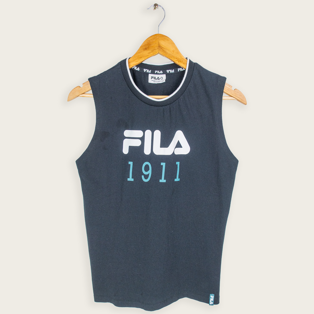 Fila Tank Top - Sport Logo Print - Size 14