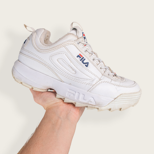Women's White FILA Disruptor Casual Sneaker - US 8