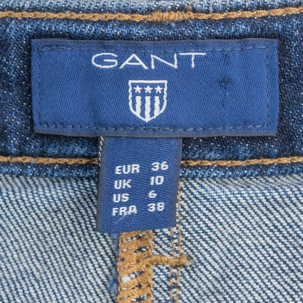 Gant Denim Midi Skirt - Classic Blue Wash - Size 8