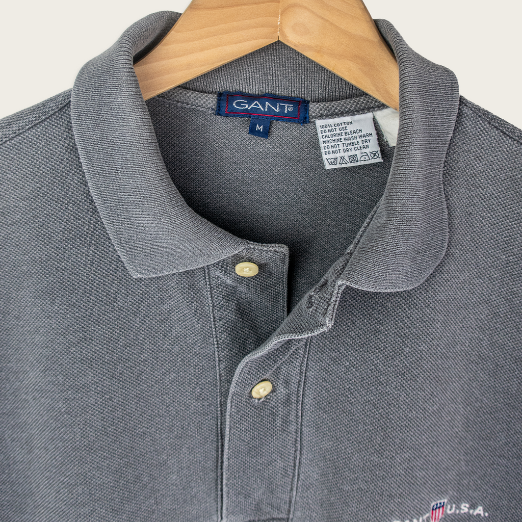 90's Gant Long-Sleeve Polo Shirt - M