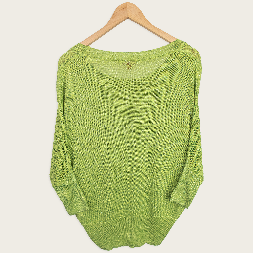 Y2K SES Knit Top - Lime Green - Size 14