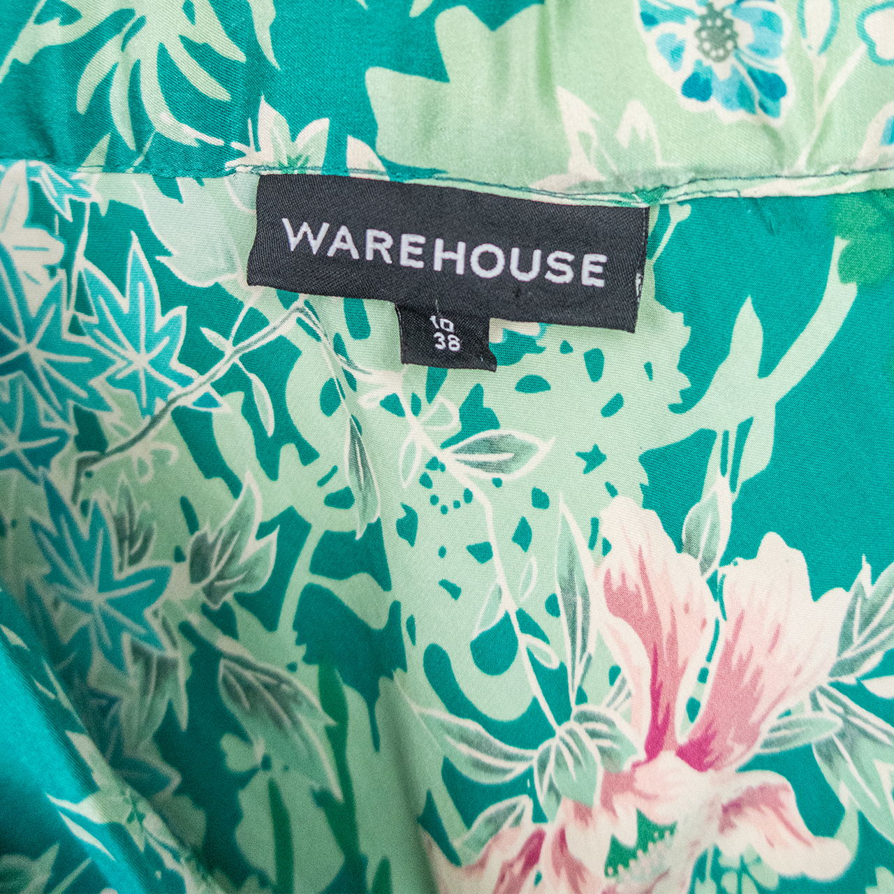 Y2K Warehouse Strapless Top - Green Floral - Size 8