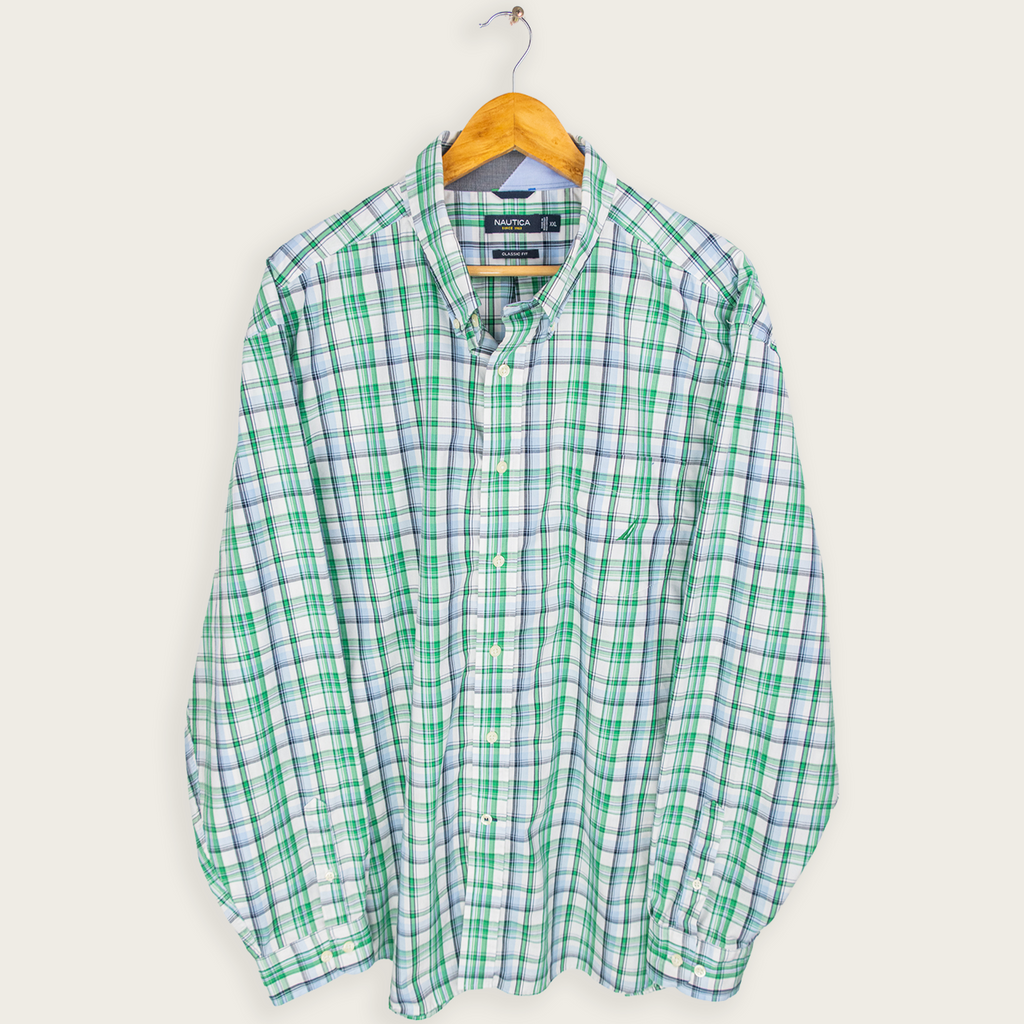 00's NAUTICA BUTTON-UP SHIRT - XXL