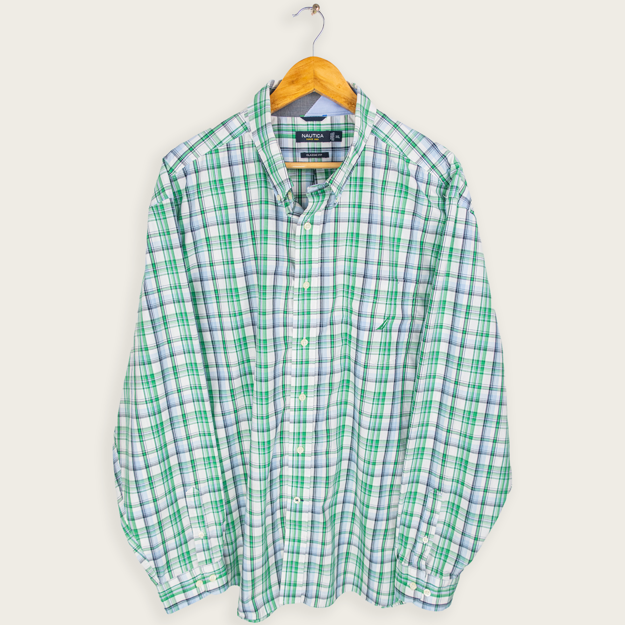 00's NAUTICA BUTTON-UP SHIRT - XXL