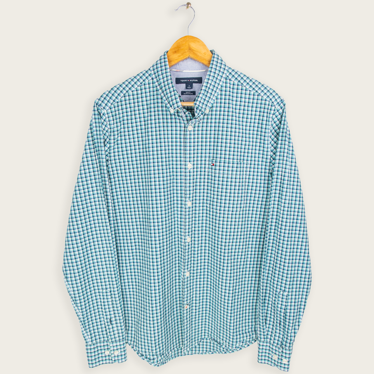 TOMMY HILFIGER BUTTON-UP SHIRT - M