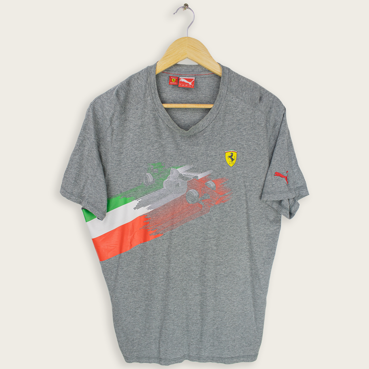 VINTAGE PUMA FERRARI T-SHIRT - L