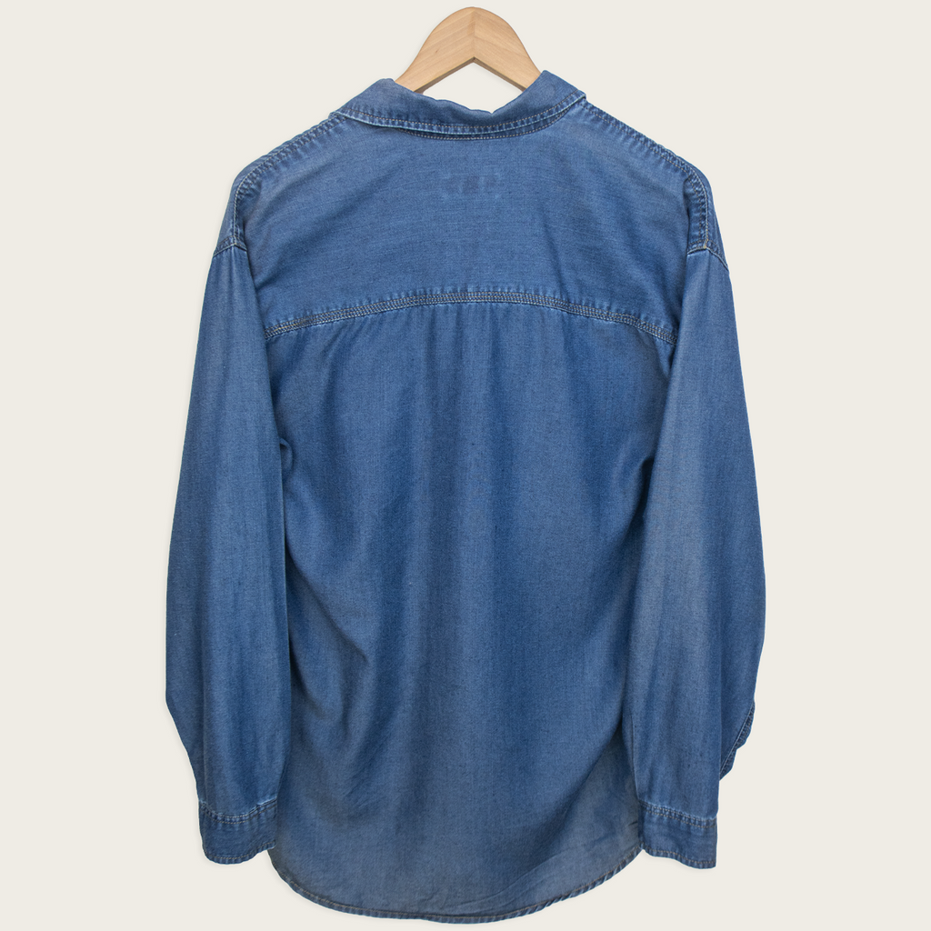 90s GUESS Made in USA Denim Button-Up Shirt - L/XL