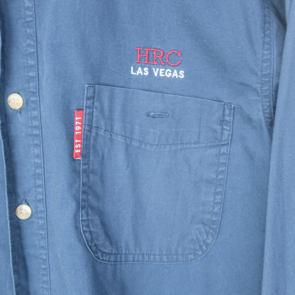 00's HARD ROCK CAFE BUTTON-UP SHIRT - M