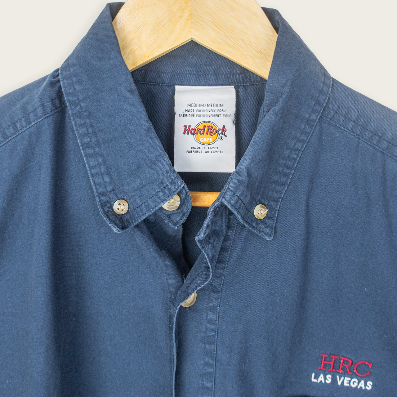 00's HARD ROCK CAFE BUTTON-UP SHIRT - M