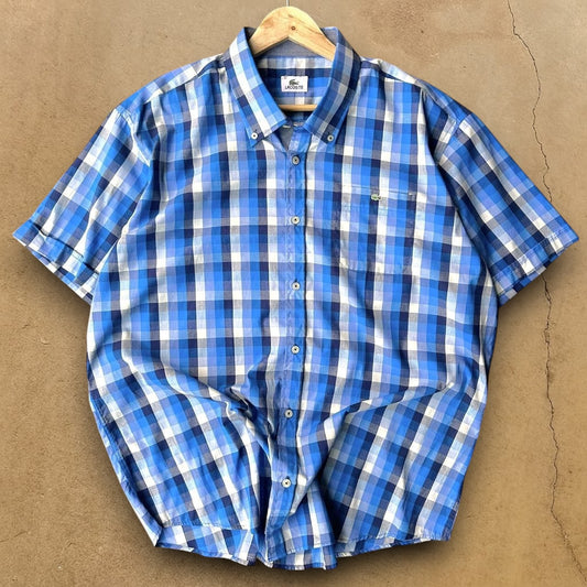VINTAGE LACOSTE BUTTON-UP SHIRT - XL