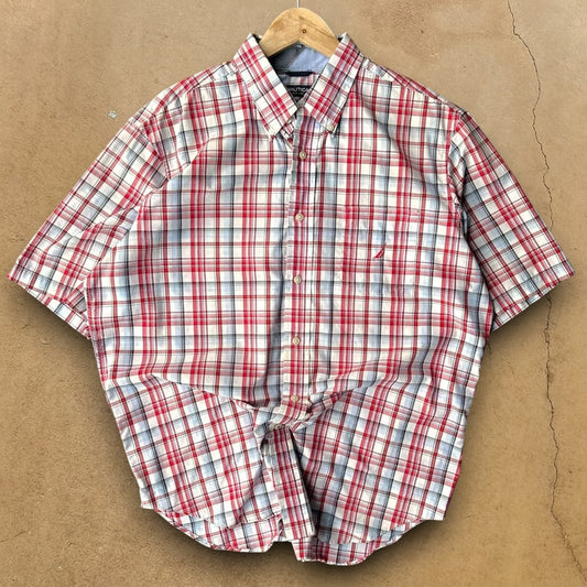 VINTAGE NAUTICA BUTTON-UP SHIRT - L