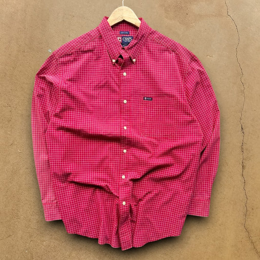VINTAGE CHAPS LONG-SLEEVE BUTTON-UP SHIRT - L