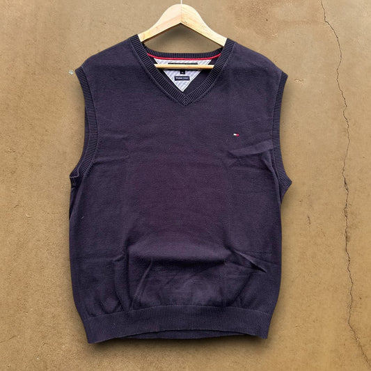 VINTAGE TOMMY HILFIGER KNIT SWEATER VEST - L/XL