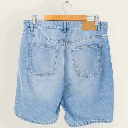 Washed Blue COTTON ON Casual Streetwear Baggy Denim Shorts - 30"