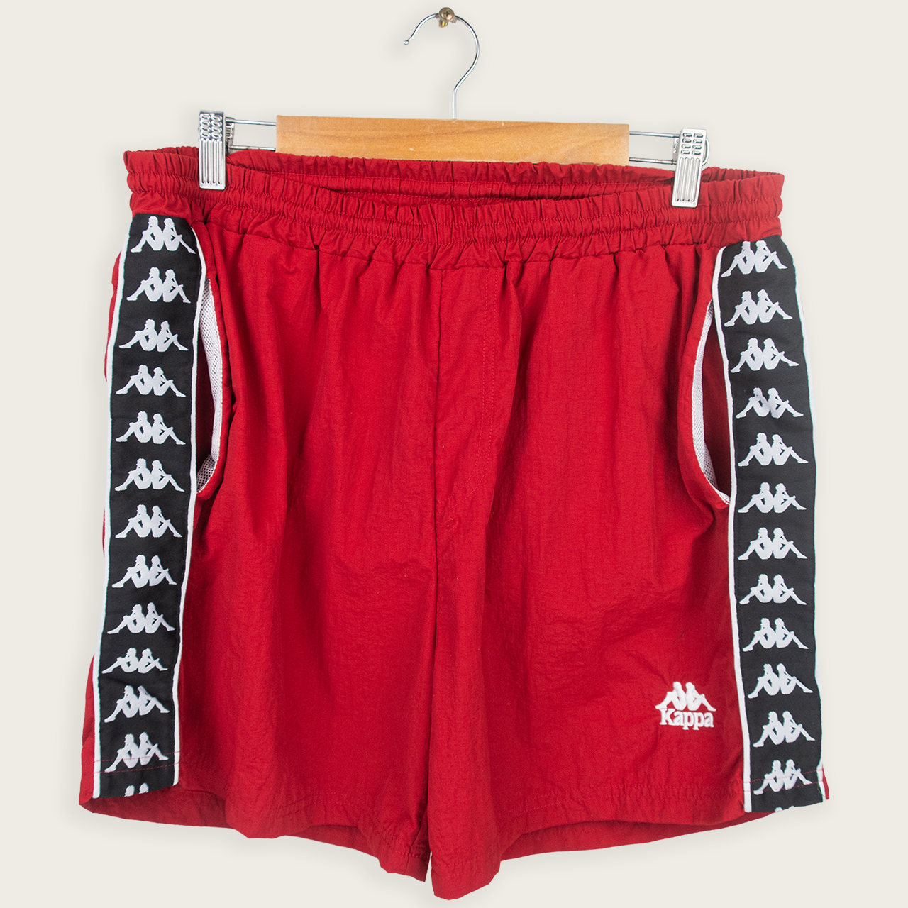 KAPPA ADJUSTABLE MESH-LINED TRACK SHORTS - XXL