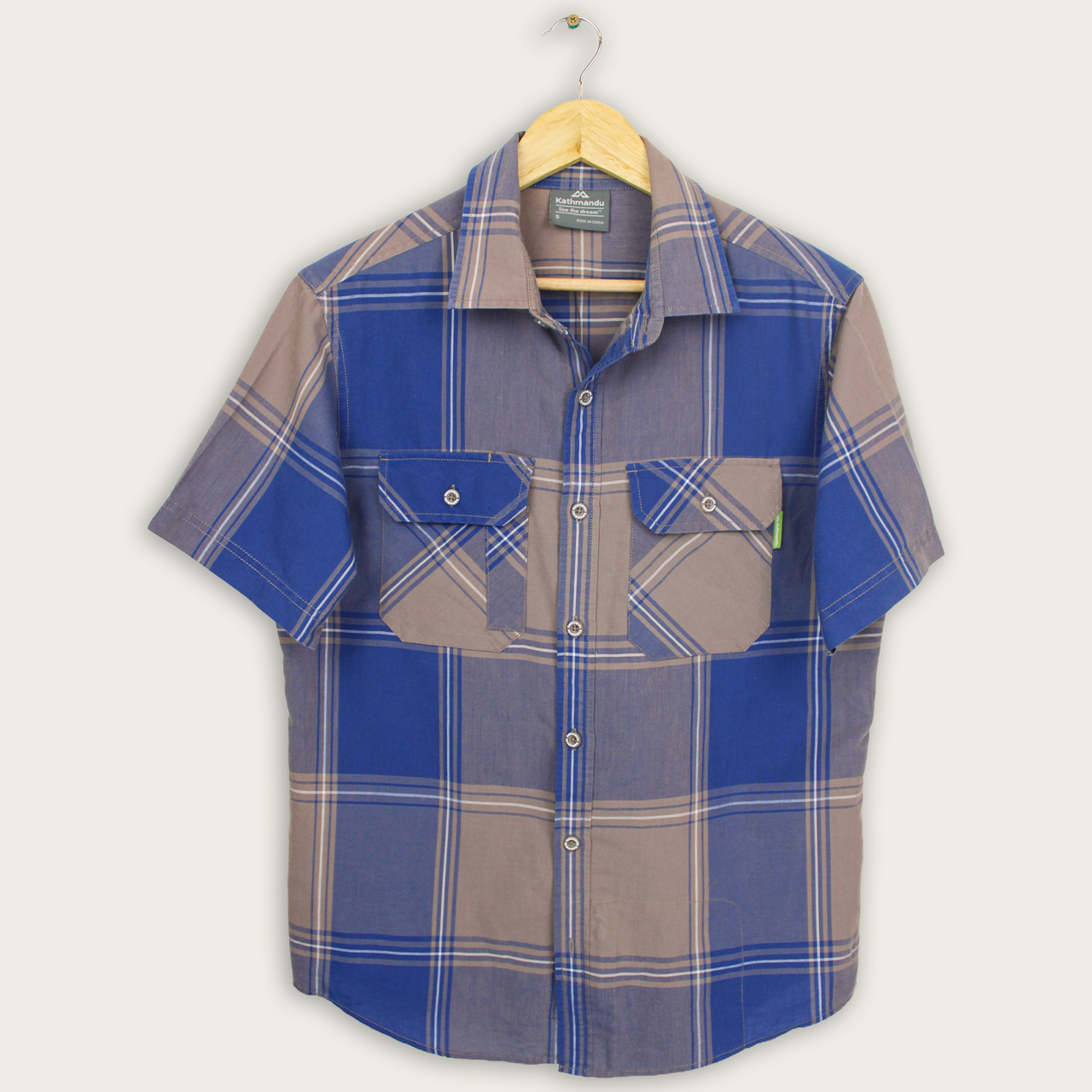 VINTAGE KATHMANDU BUTTON-UP SHIRT - S