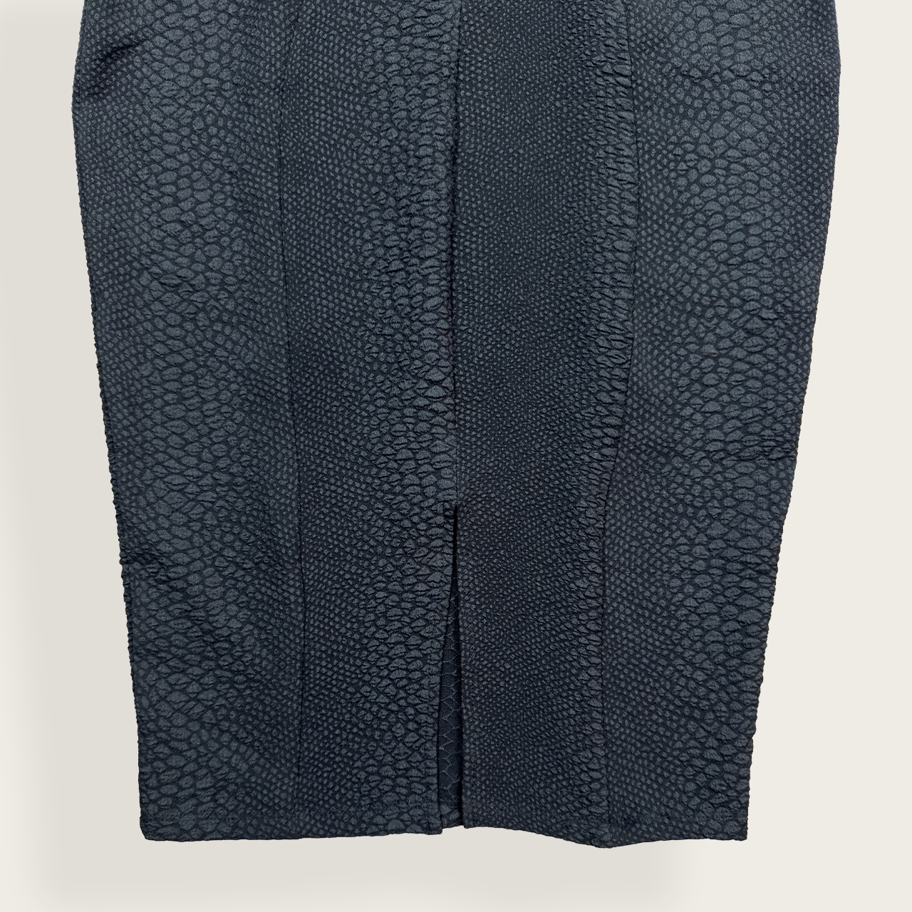 Kardashian Kollection Textured Midi Dress - Black Bodycon - Size 8