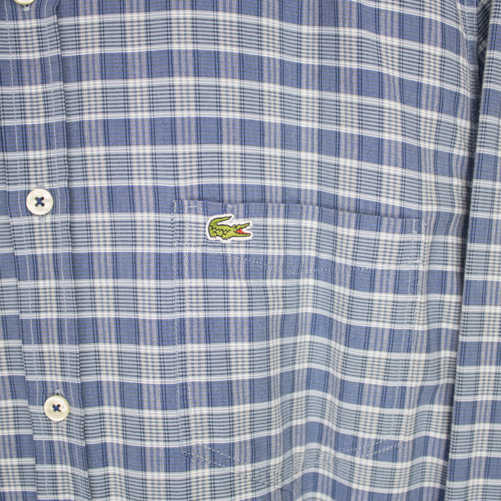 VINTAGE LONG-SLEEVE LACOSTE BUTTON-UP SHIRT - XL