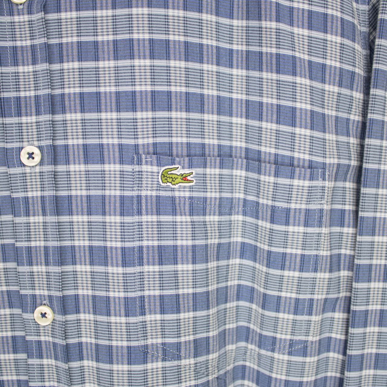 VINTAGE LONG-SLEEVE LACOSTE BUTTON-UP SHIRT - XL