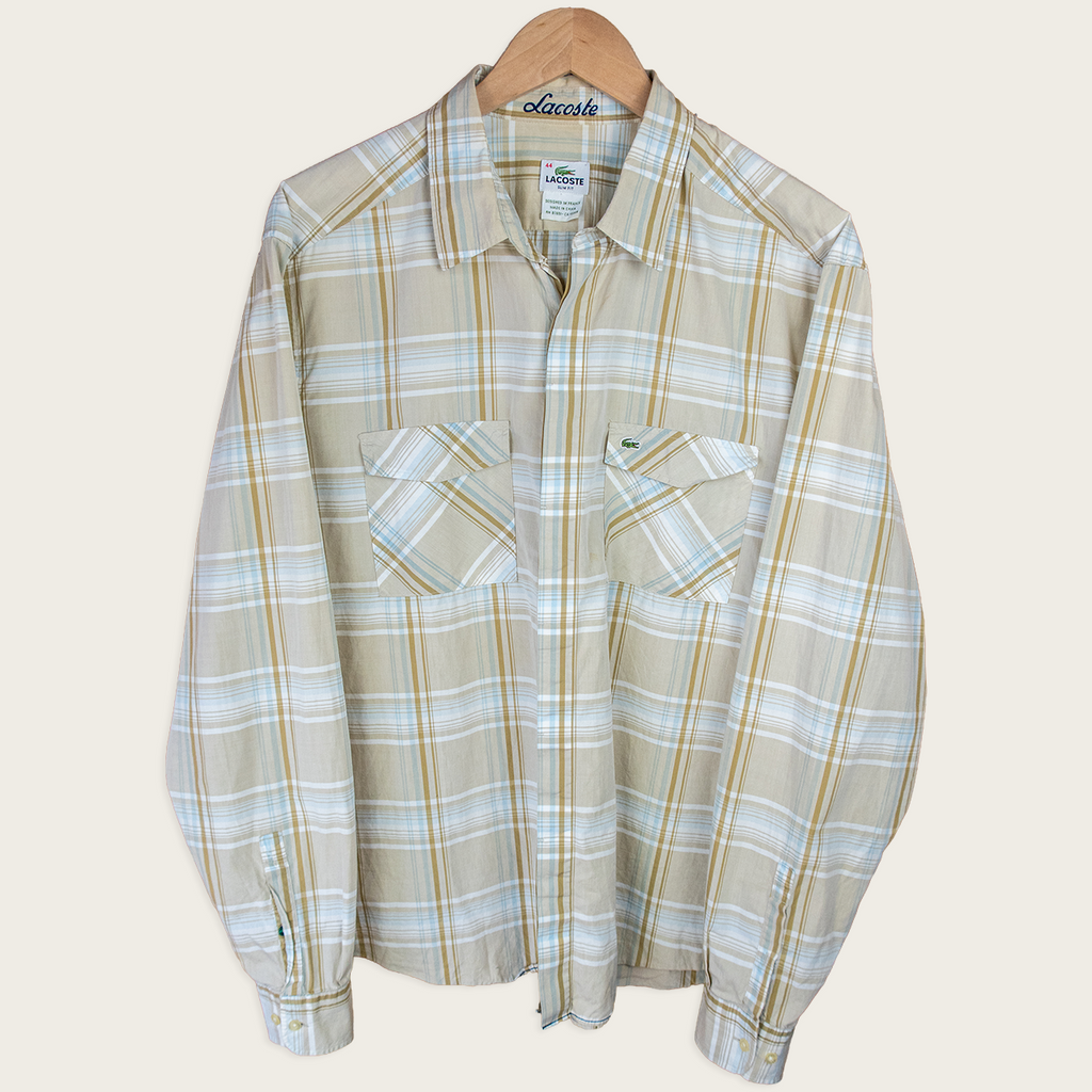 00's Lacoste Long-Sleeve Button-Up Shirt - XL