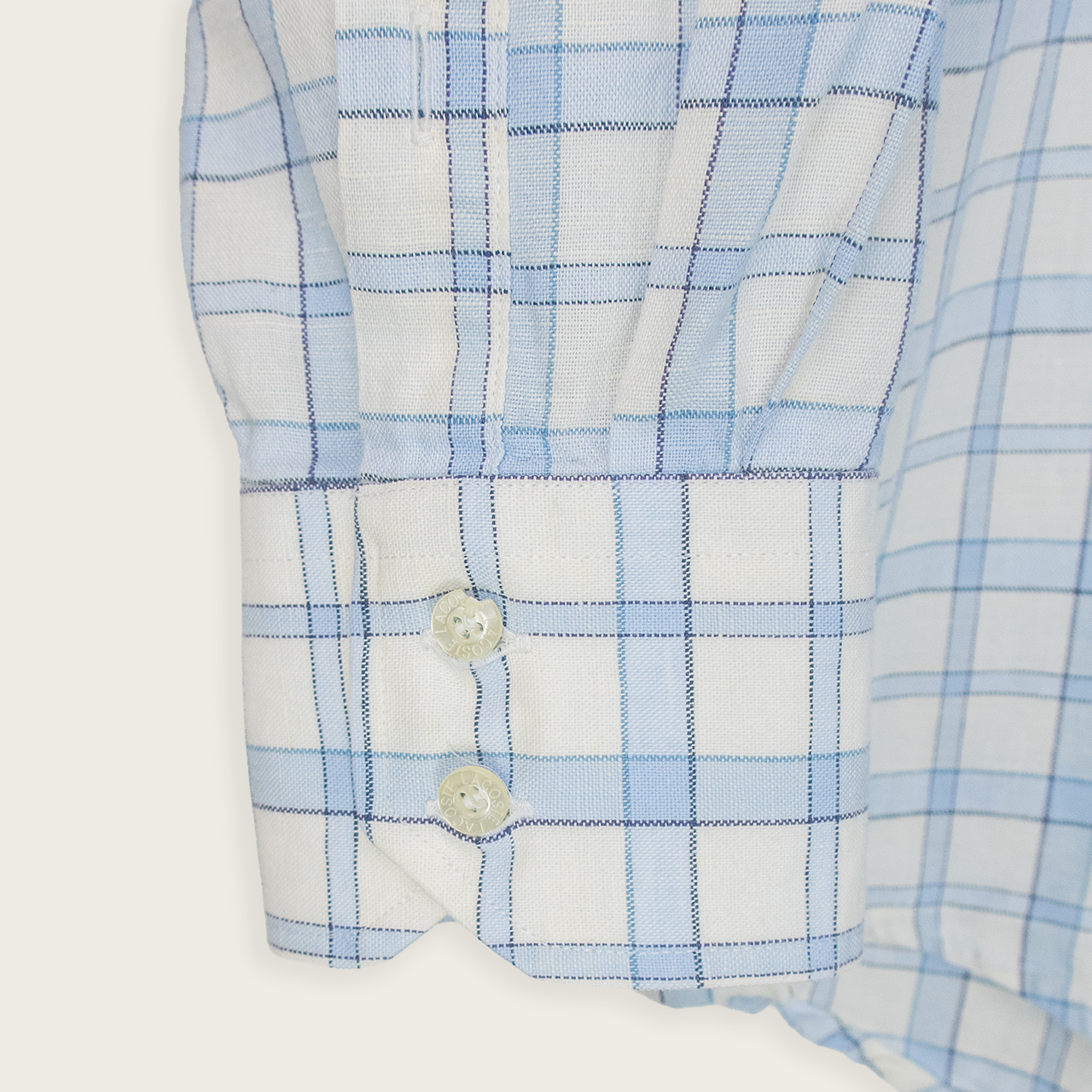 00's LACOSTE BUTTON-UP SHIRT - L