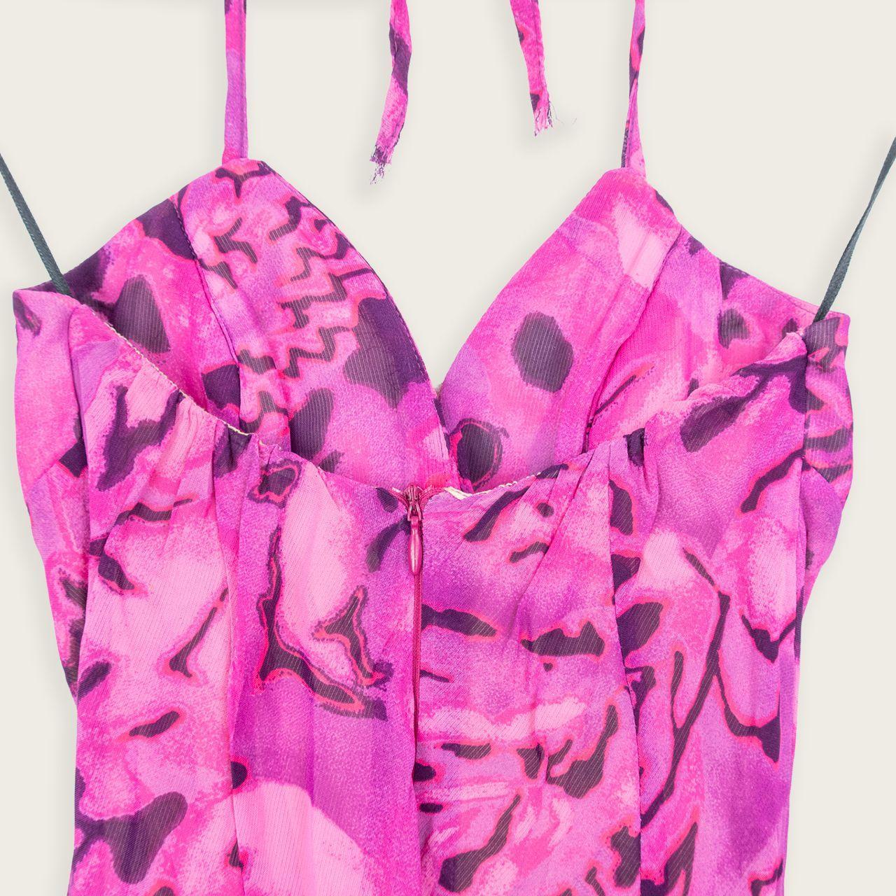 Y2K Lipsy Mini Dress - Asymmetrical Hem - Size S