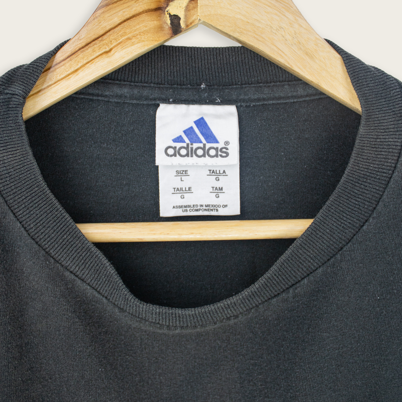 VINTAGE LONG-SLEEVE ADIDAS T-SHIRT - L