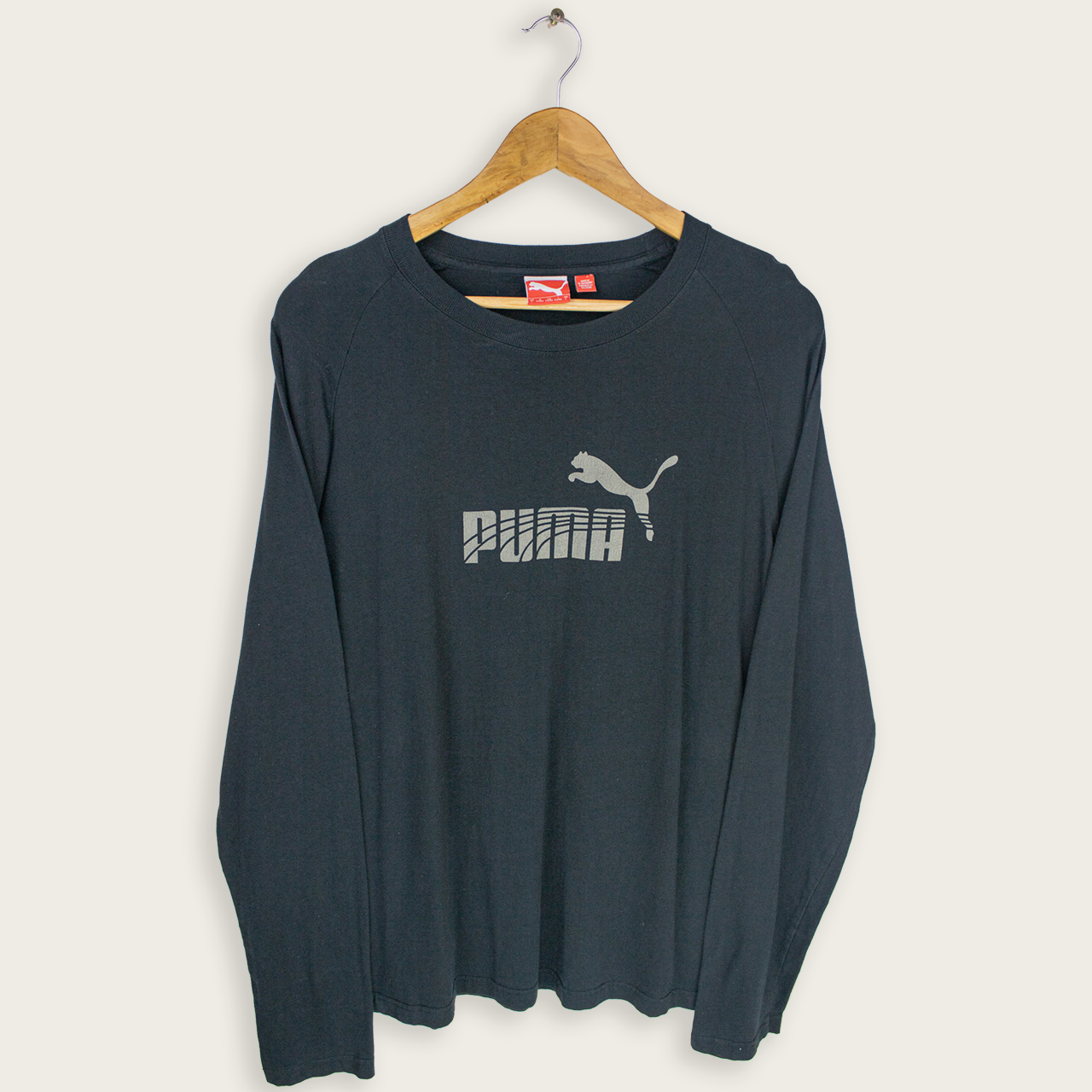 VINTAGE LONG-SLEEVE PUMA T-SHIRT - L