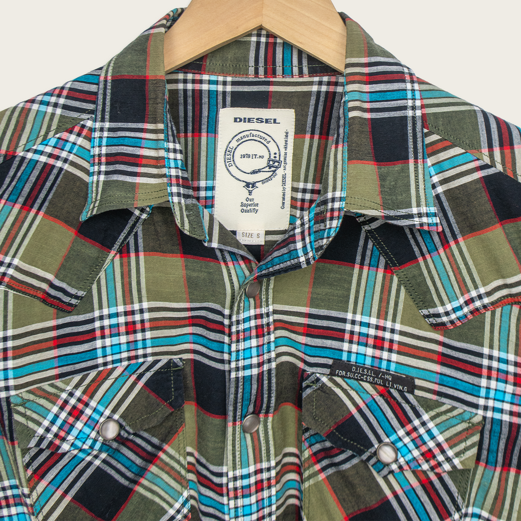 Diesel Plaid Western Shirt - S/M