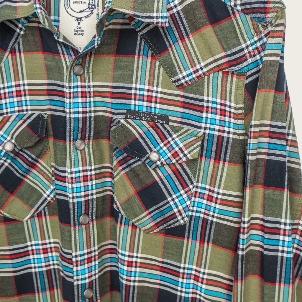 Diesel Plaid Western Shirt - S/M