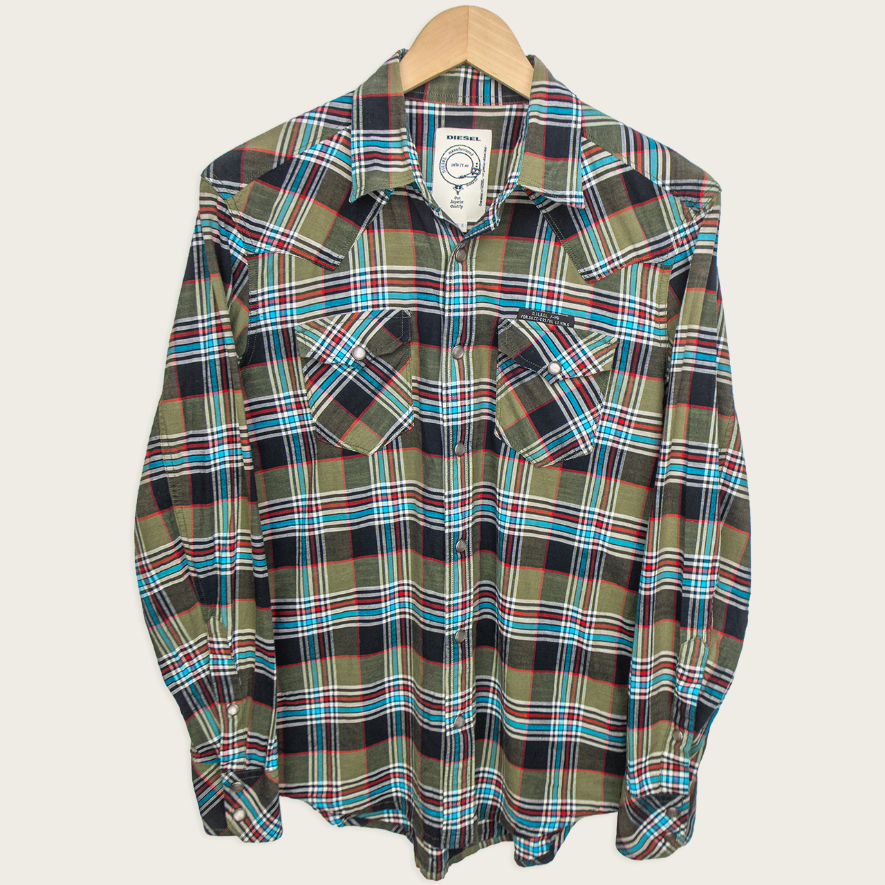 Diesel Plaid Western Shirt - S/M