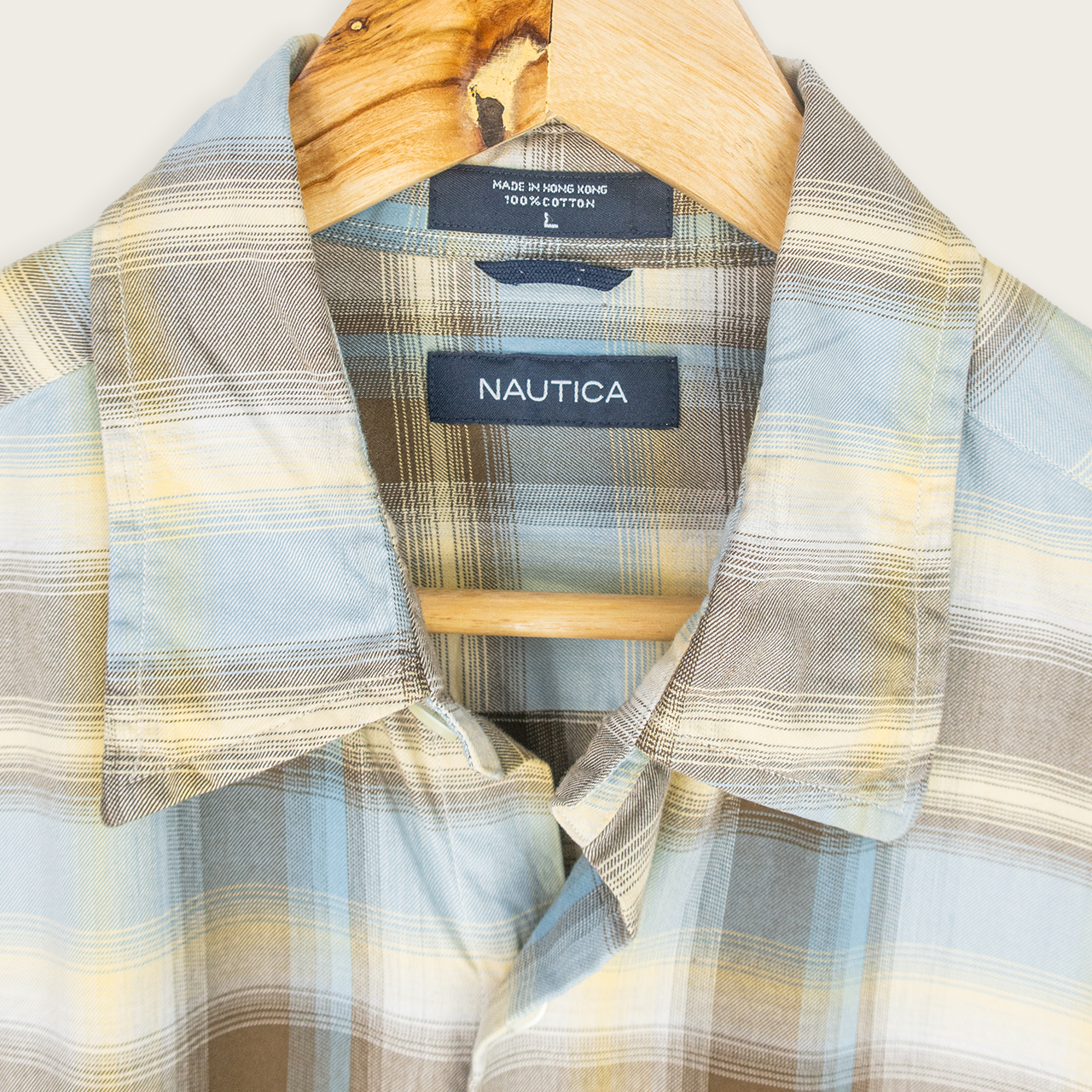 00's NAUTICA BUTTON-UP SHIRT - L