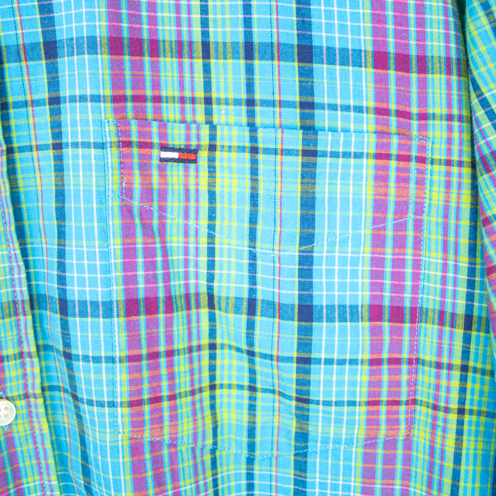 00's TOMMY HILFIGER BUTTON-UP SHIRT - L