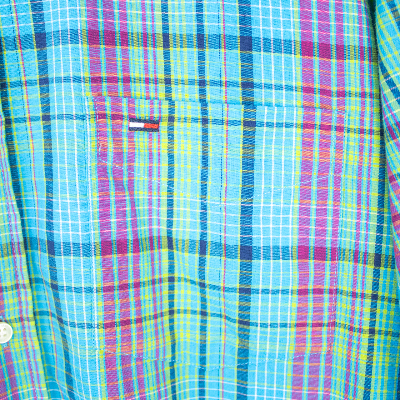 00's TOMMY HILFIGER BUTTON-UP SHIRT - L