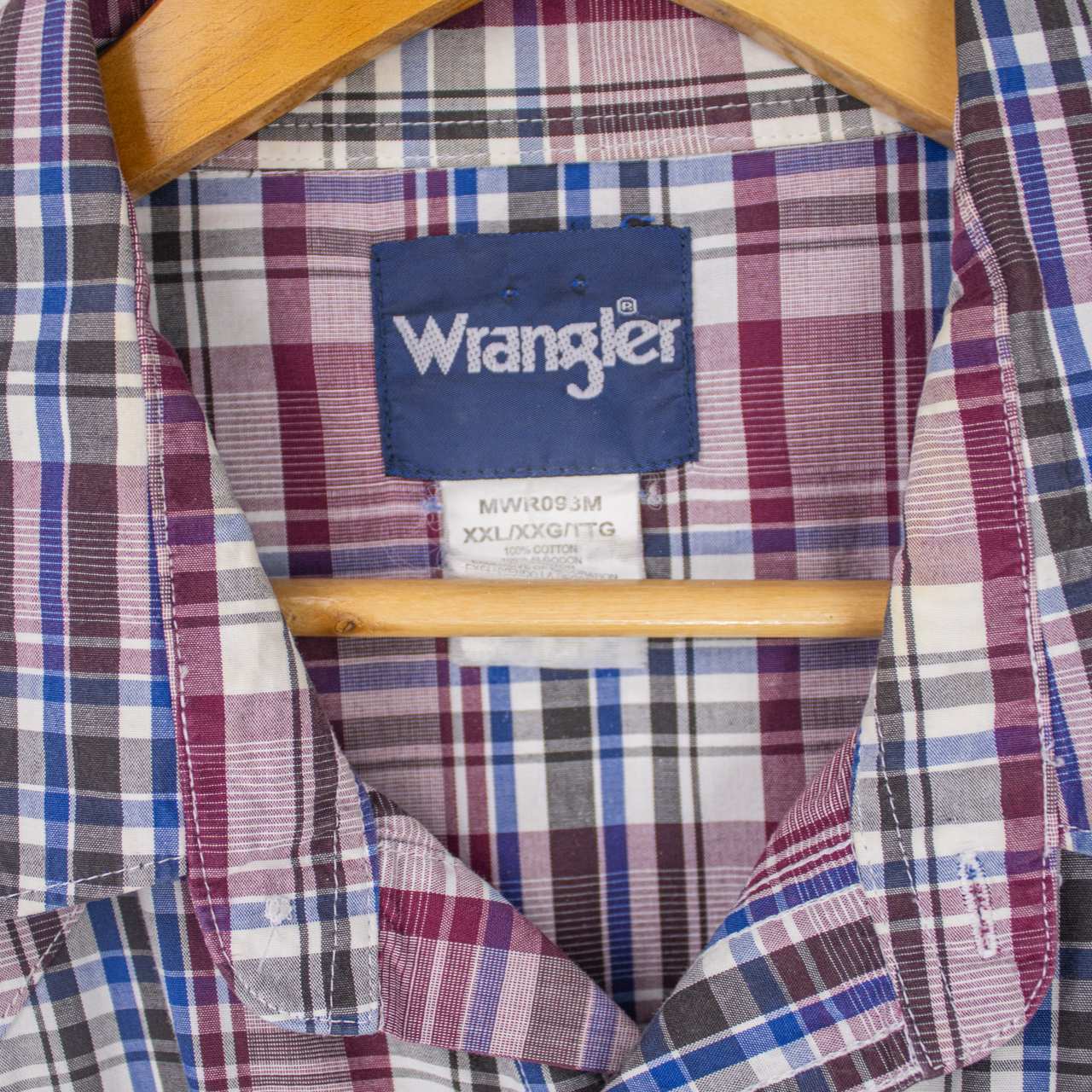 90's WRANGLER BUTTON-UP SHIRT - XXL