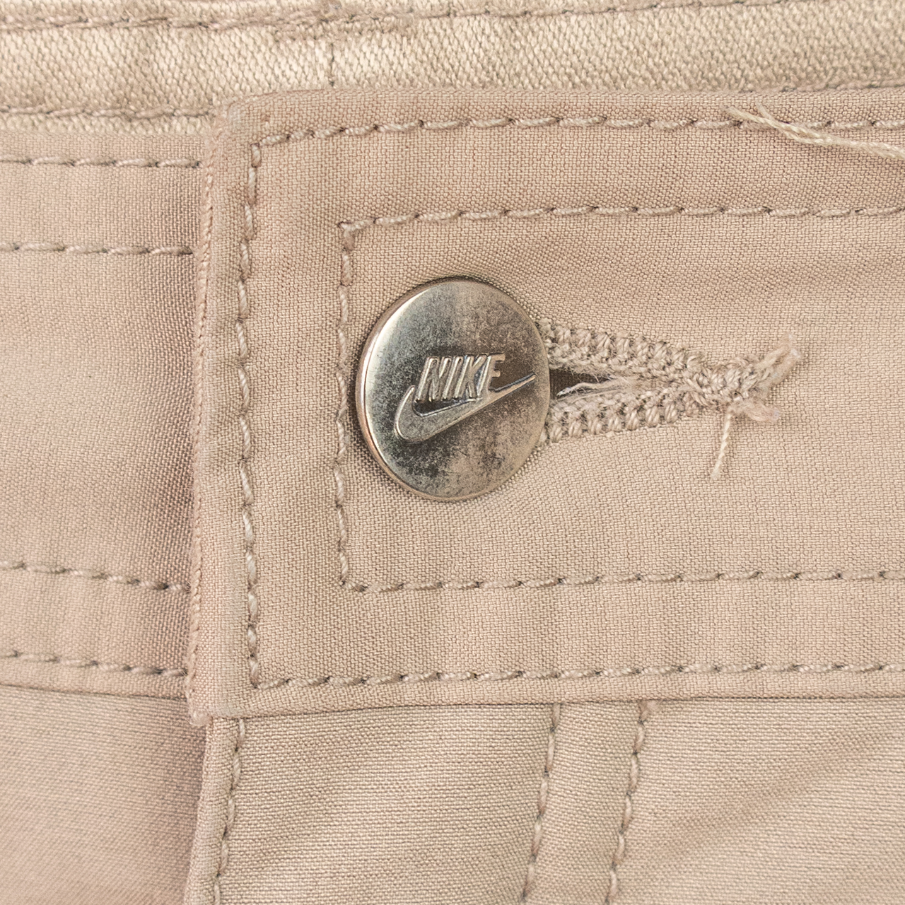 Y2K Nike Pants - Beige Straight Leg - Size Small