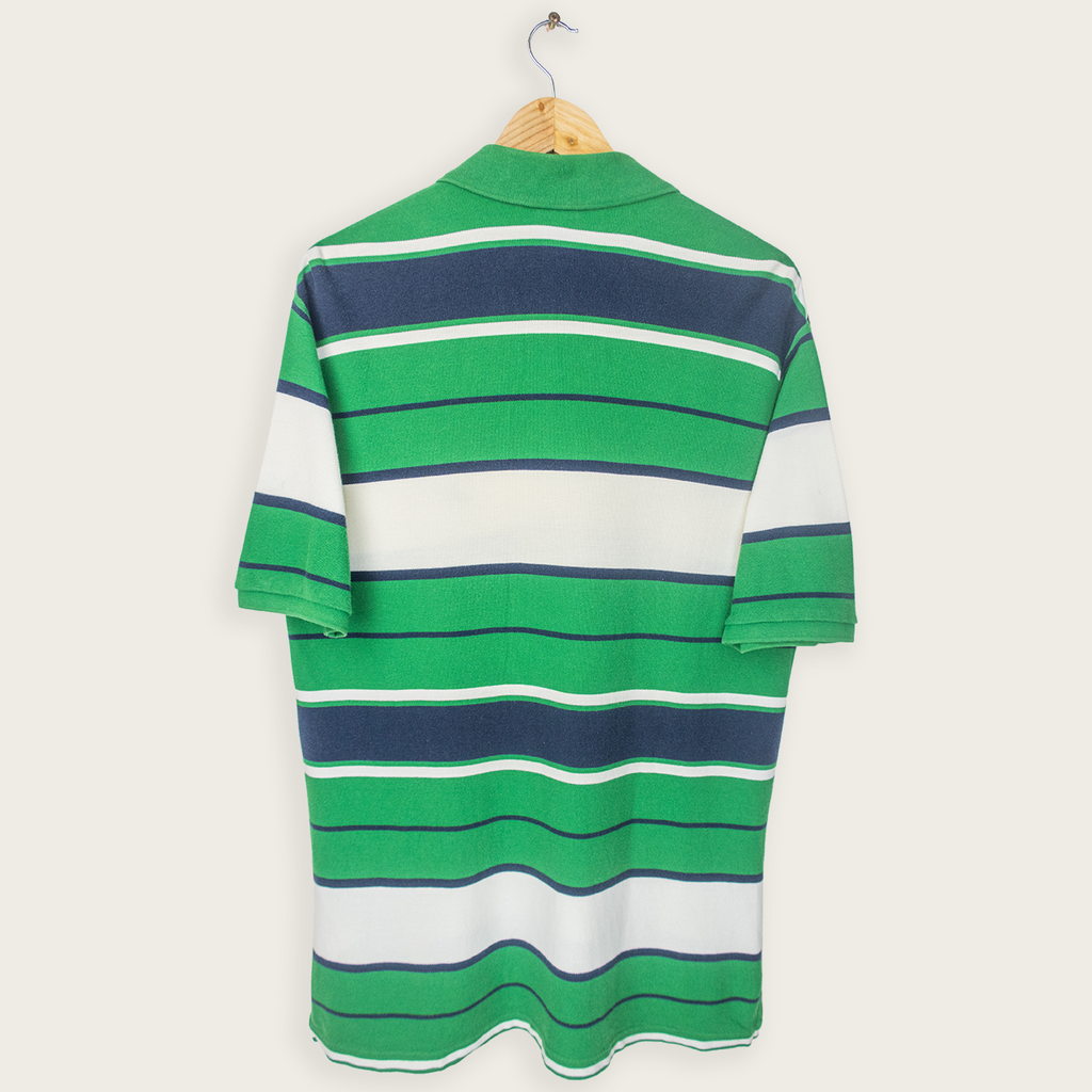 00's NIKE STRIPED POLO SHIRT - L