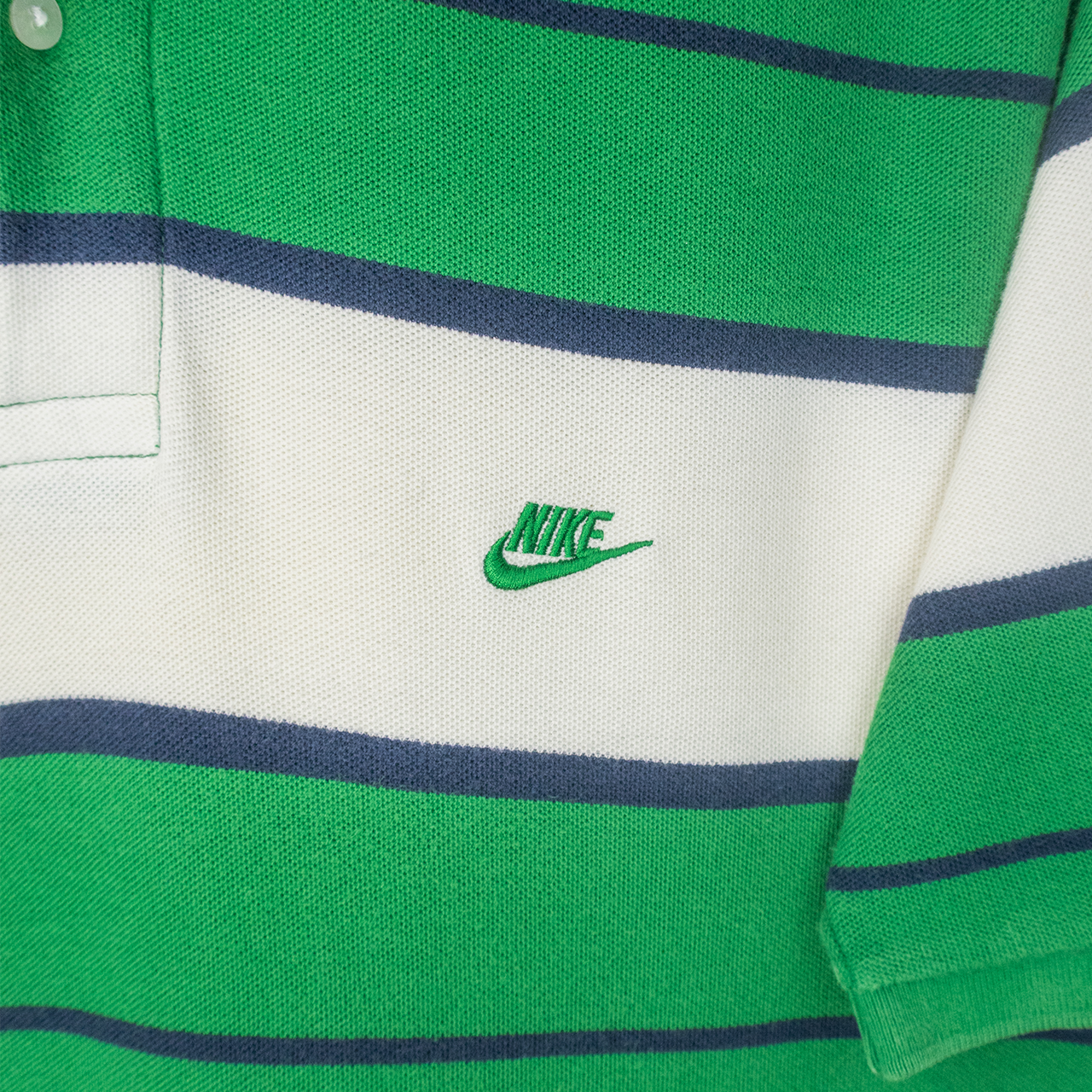 00's NIKE STRIPED POLO SHIRT - L