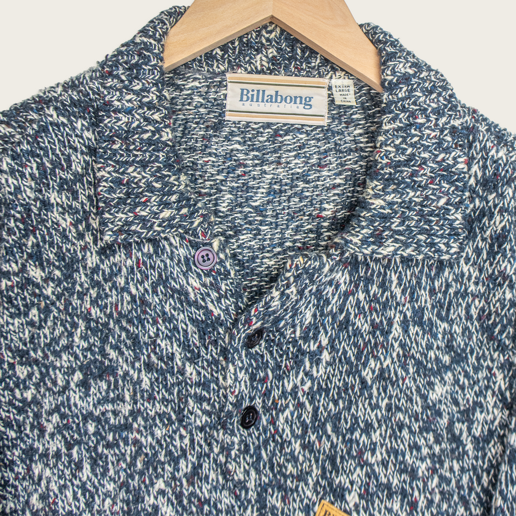 00s Billabong Knitted Collared Sweatshirt - XL