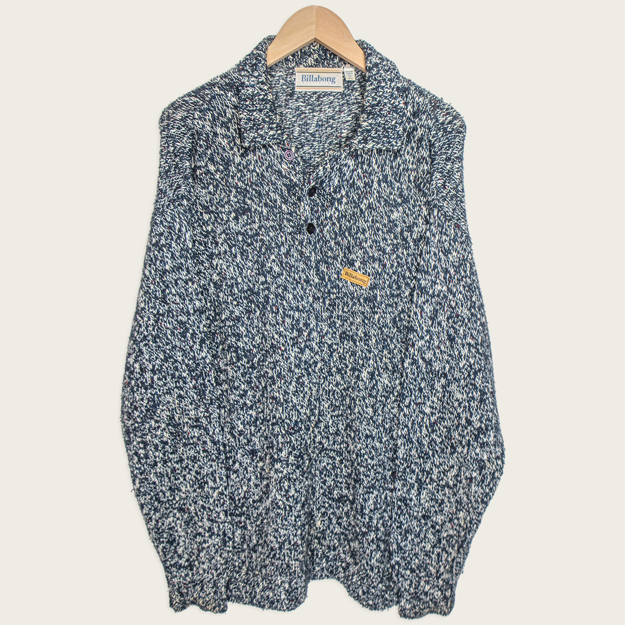 00s Billabong Knitted Collared Sweatshirt - XL