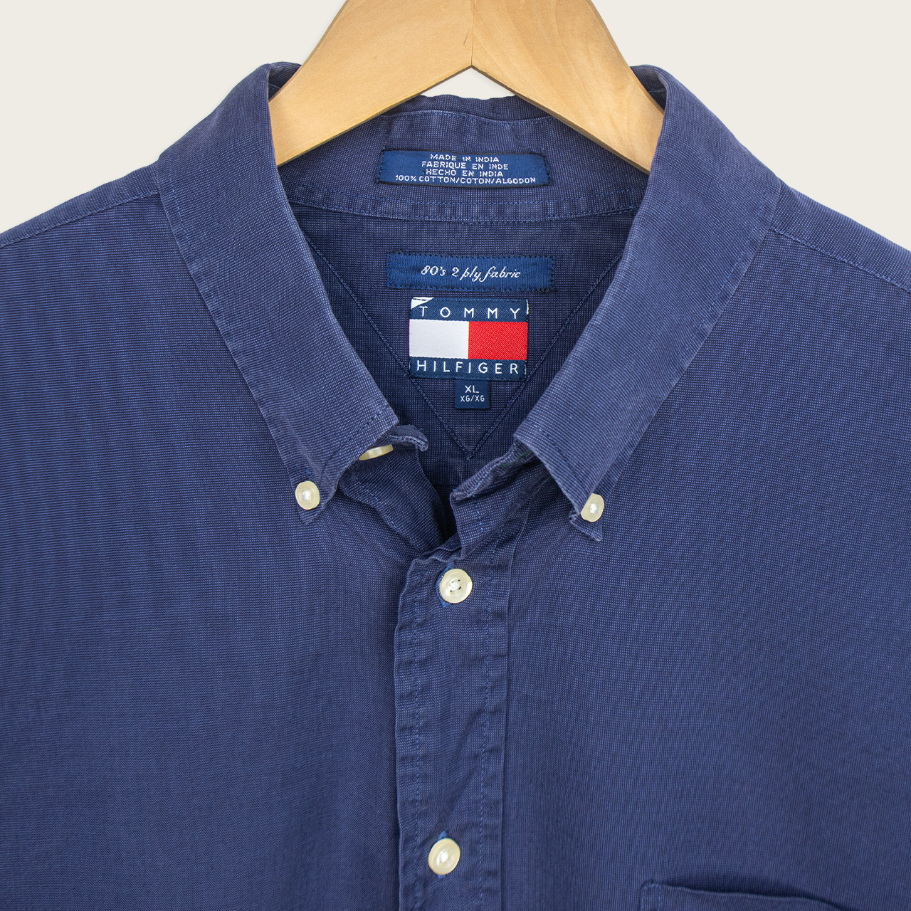 90s Tommy Hilfiger Embroidered Button-Up Shirt - L/XL